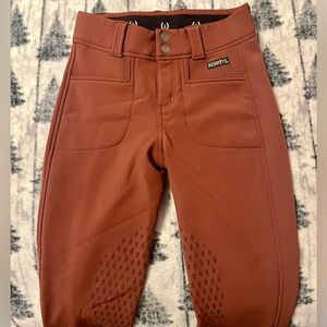 Kerrits Fleece Lined Burgundy Breeches